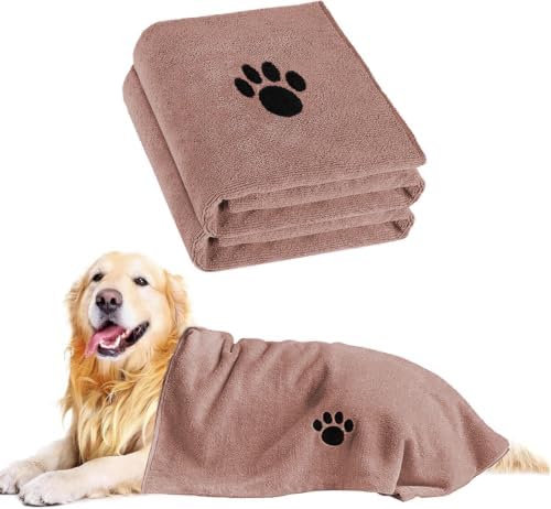 Puomue Microfiber Dog Towels for Drying Dogs, Super Absorbent and Soft Pet by Puomue