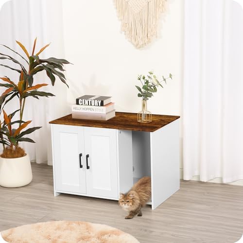 DWANTON Cat Litter Box Enclosure, - Image 2