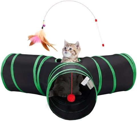 Tempcore Cat Tunnel, 3-Way Collapsible Toy by Tempcore