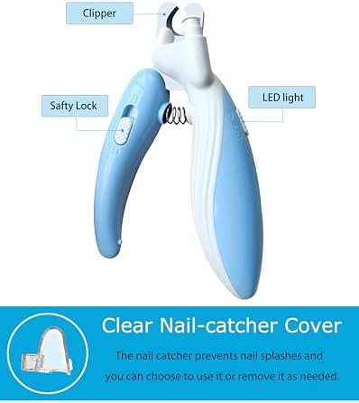 Pet Dog Cat Nail Clippers with Light and Catcher, Safety - Image 7