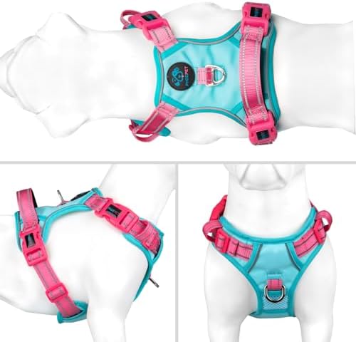 PHOEPET No Pull Dog Harness, Unique Colors Reflective Adjustable Dog Vest - Image 2