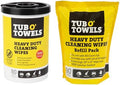 Tub O' Towels Heavy Duty, 90-Count Canister & Refill Pack by TubOTowels