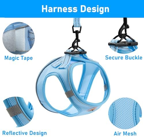 Hipubby Dog Harness and Leash Set, No Pull Soft Mesh Puppy Harness - Image 3