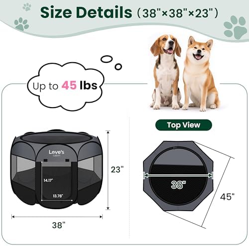 Love's cabin Pet Puppy Dog Playpen, Large Dog Tent Crates Cage Indoor/Outdoor - Image 3