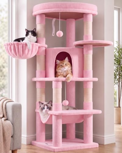 Globlazer Pink Corner Cat Tree Tower by Globlazer