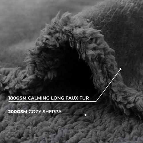 Luciphia Waterproof Bed Blanket Washable, Soft Sherpa Fleece Puppy Reversible - Image 6
