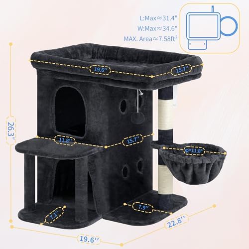 Heybly 26.3" Cat Tree for Large Cats - Image 3
