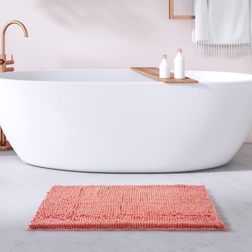 FRESHMINT Chenille Bathroom Rugs Mat 32”x20”, Non-Slip Bath Mat - Image 2