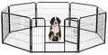 NEWBULIG Dog Playpen 8 Panels 24 Inch Indoor Outdoor Metal Dog Fence Pen by NEWBULIG