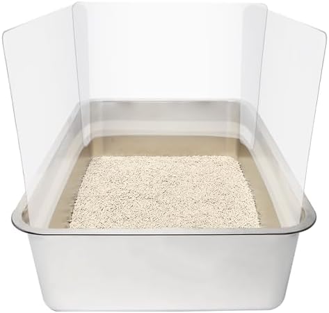 YOILES 12PCS Cat Litter Box Pee Shields, Transparent Easy Clean Splash Guard by Allcomersarefriends