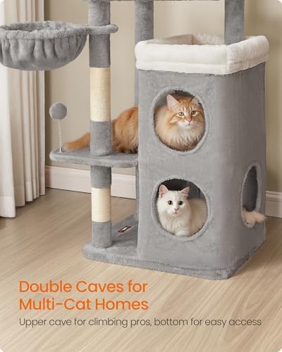Feandrea Cat Tree Indoor, Dove Gray - Image 3