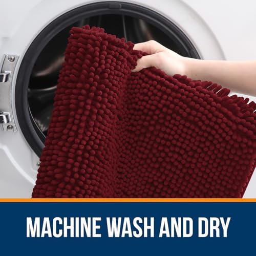 OLANLY Large Bathroom Rugs 70x46, Extra Soft Absorbent Chenille Bath Rugs - Image 5