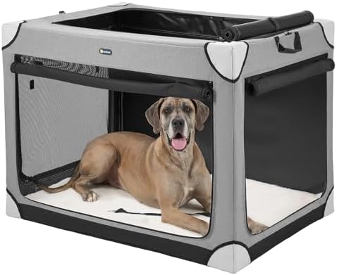 Veehoo 48" Collapsible Dog Travel Crates Portable Dog Kennel by Veehoo
