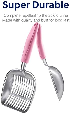 WePet Cat Litter Scoop, Aluminum Alloy Sifter, Kitty Metal Scooper, Deep Shovel - Image 4
