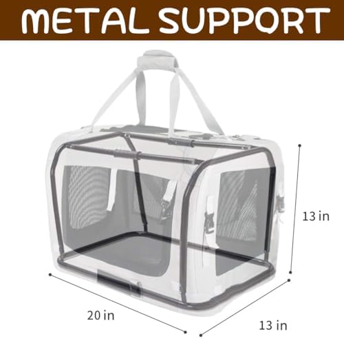 Large Cat Carrier, Portable Soft Sided Road Car Carrier, - Image 5