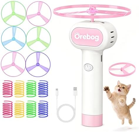 Cat Toy Disc Launcher, Rechargeable Interactive Cat Fetch Toy by Unknown