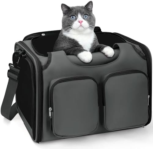 Dog Cat Carrier Airline Approved Collapsible Soft-Sided Pet Travel Bag by Unknown