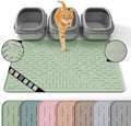 OHMO XL Cat Litter Mat, 37.5x25.2 Silicone Trapping Mat Sage Green by OHMO