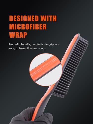 SPTA Pet Hair Brush, Triangular Wedge Tip, Rubber Bristles to Trap and Remove - Image 7