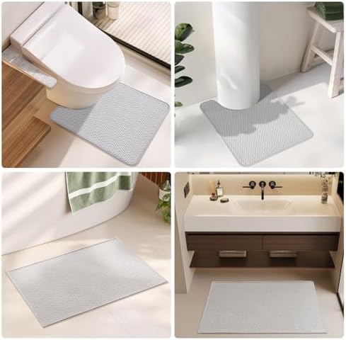 TYUU Bathroom Rugs Non Slip Washable, Super Absorbent Thin Bath Mat Quick Dry - Image 6