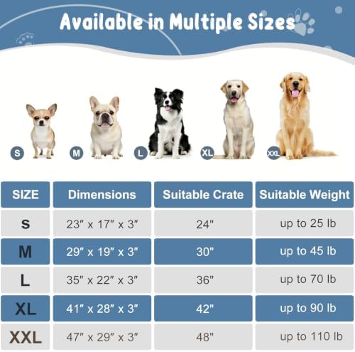 EMPSIGN Dog Bed Mat Crate Pad Mattress, Ultra Soft Pet Kennel - Image 6