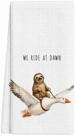 Sloth Kitchen Towels, Cute Hand Tea Towel by DTLGTG