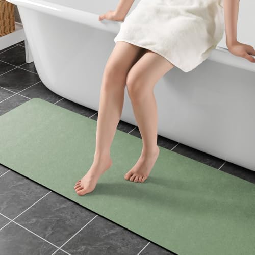 Extra Long Bath Rugs 59x17-Diatomaceous Earth Bath Mats by Earcu