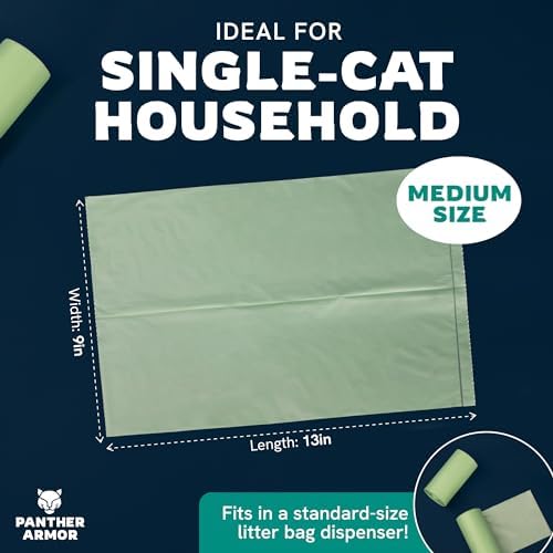 Panther Armor Cat Litter Bags for Poop, 100 Compostable Cat Poop Bags - Image 4