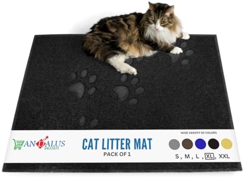 Andalus Extra Large Cat Litter Mat, Non-Slip & Easy to Clean Cat Litter Box Mat by AndalusBrand