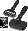 Professional 3PCS Self Cleaning Slicker Brush & Pet Grooming Rake & Flea Comb by Augwind