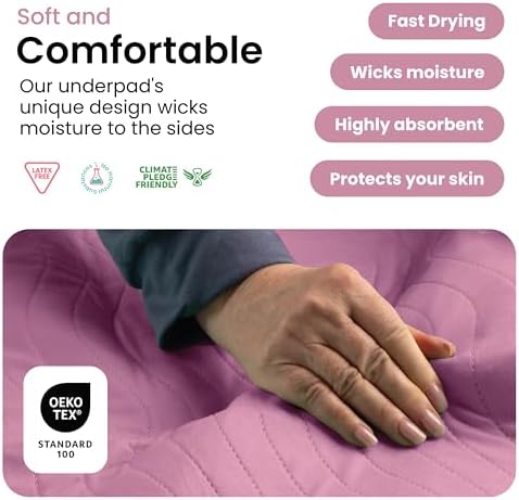 IMPROVIA® Washable Underpads, Heavy Absorbency Reusable Incontinence Pads - Image 3