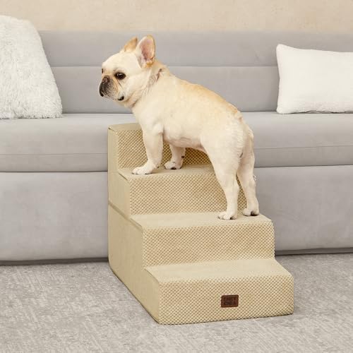 EHEYCIGA Dog Stairs for Bed 18" H, Dog 4-Steps for High Bed - Image 4