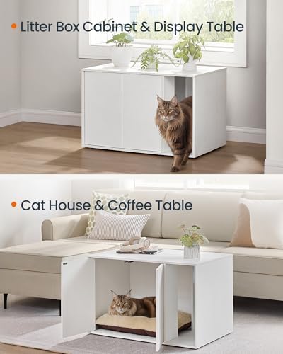 SONGMICS HOME Cat Litter Box Enclosure, Tool-Free Assembly - Image 6
