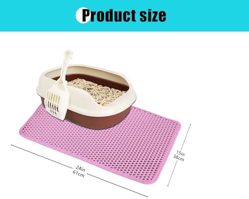 Cat Litter Mat 23"x14.5", Double Layer Waterproof Litterbox Mat - Image 4