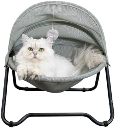 Cat Hammock Bed Elevated cat Bed, Comfortable and Breathable Pet Bed by ROGSOUTH