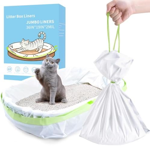 24 Count Jumbo Cat litter Box Liners, Extra Large Heavy Duty Litter Pan Liner by Unknown