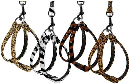 Dog, Puppy & Pet Step-In Harness, "Animal Print Jeweled" Jaguar 10 by Unknown