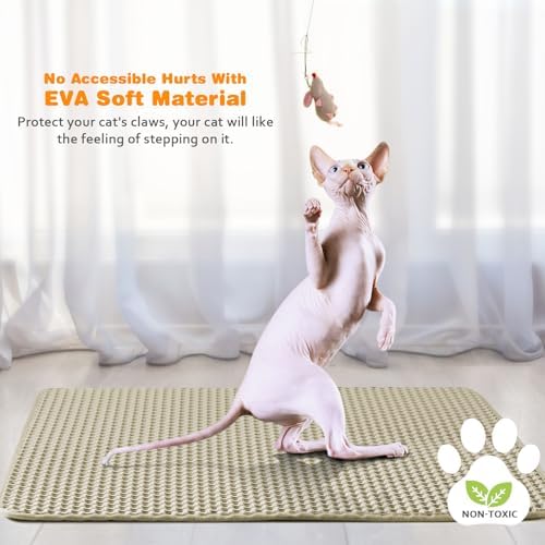 Cat Litter Mat 16"x20", Double Layer EVA litterbox Mat - Image 6