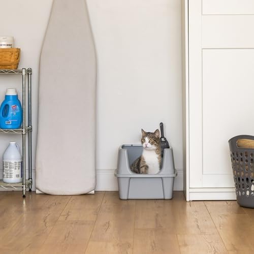 IRIS USA High Sided Cat Litter Box, Scatter Shield - Image 3