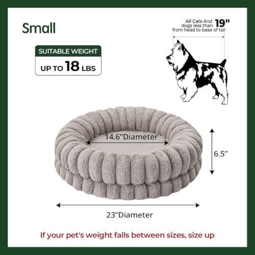 BALANCE Luxury Donut Dog Bed, 24 Inches Round Dog Beds - Image 5