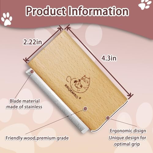 Premium Deshedding Dog Brush, Pet Deshedding Brush, Professional Cat Deshedding - Image 2