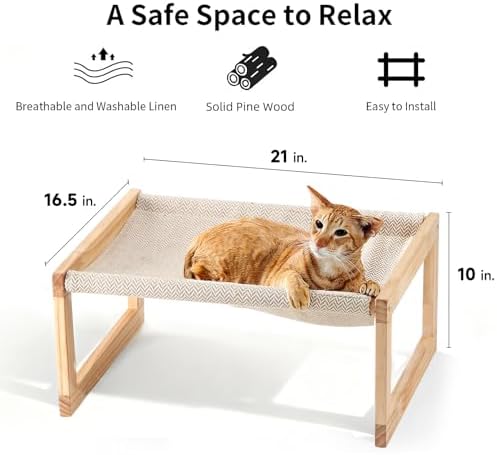 FUKUMARU Large Cat Hammock, Raised Dog Bed - Image 3
