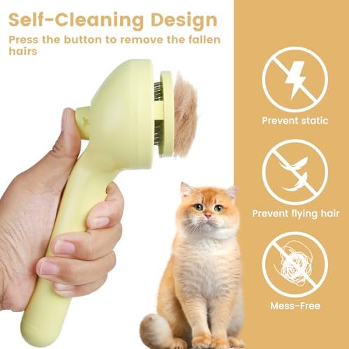 3 in 1 Cat Steam Brush, Pet Spray Hair Removal Comb - Image 3