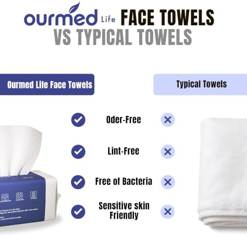 Ourmed Life Clean Face Towels Disposable, Ultra Soft & Absorbent, 600 Ct - Image 5