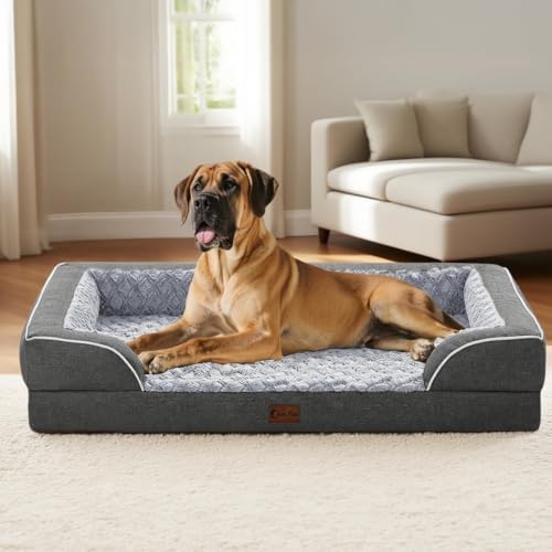 Orthopedic Dog Bed for Extra Large Dogs, Dark Grey - Image 3