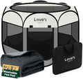 Love's cabin Dog Playpen with Washable Pee Pad, Puppy Pet Cat Playpen Small by Lovescabin