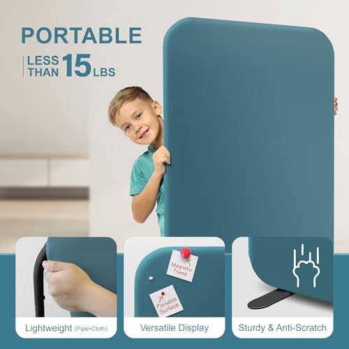 DECOLAB Freestanding Room Partition, Indoor Privacy Panel 29"x65" - Image 4