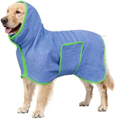 Soft Dog Bathrobe Fast Drying Dog Coat, Super Absorbent Dog Towels by Petproductsdogscats