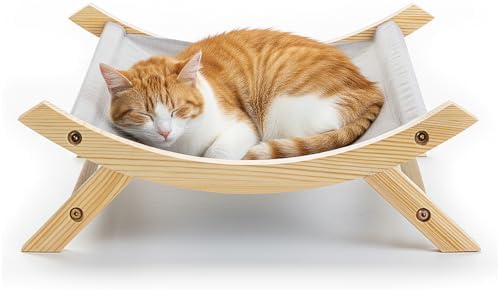 CallieCo Wooden Cat Hammock Bed Gray by CallieCo