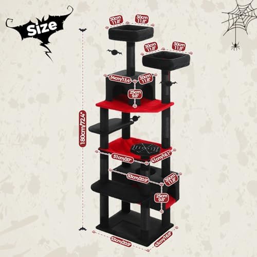PAWZ Road Gothic Cat Tree 72" Cat Tower - Image 2
